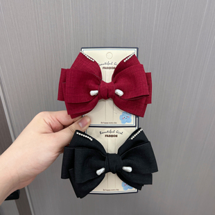 韩国在逃公主巴洛克珍珠发夹边夹侧边夹子头饰2026前额刘海一字夹