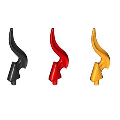 LEGO乐高火焰波浪弯刀 人仔武器 18395 黑6114248 全新黄绿