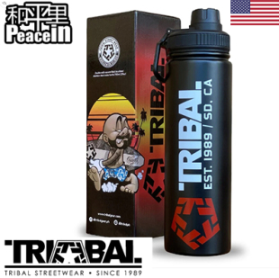 【北京现货】TRIBAL GEAR美国街头滑板涂鸦 水壶饮水壶户外保温瓶