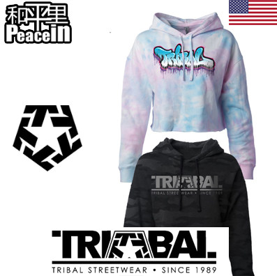 【北京现货】美国西海岸 TRIBAL 街舞品牌 女款高腰卫衣帽衫超帅