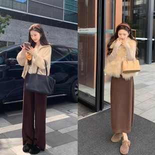 女秋冬外穿单鞋 子百搭厚底金属扣带毛毛勃肯鞋 可踩跟鞋 葡萄ma同款