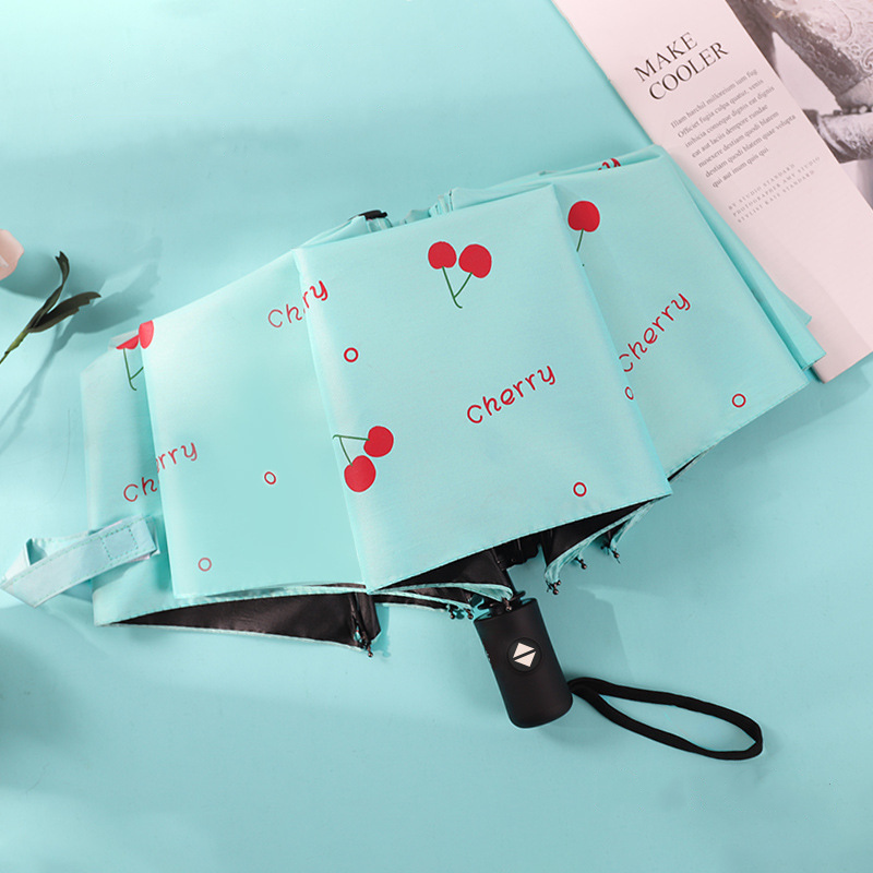 晴雨两用黑胶防晒遮阳自动伞