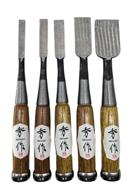 日本原装进口秀作木工刻刀入门专业级安来钢青纸手作木凿平凿扁铲