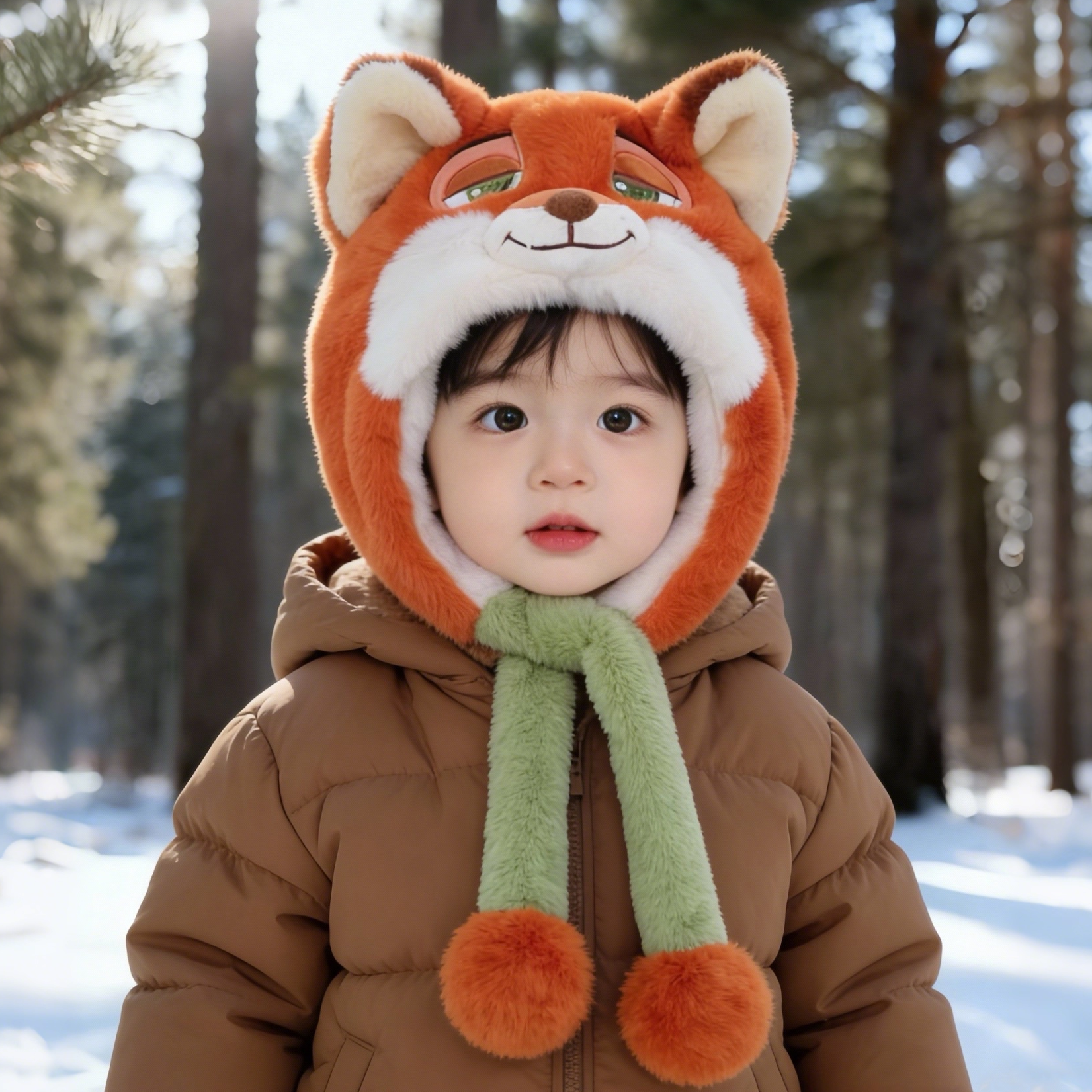 疯狂动物城儿童帽子围巾一体狐狸尼克男女童朱迪警官毛绒冬季护耳,童装/婴儿装/亲子装,帽子,淘宝优惠券,粉丝福利购,淘宝优惠卷