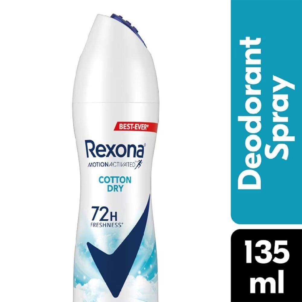 Rexona 女士止汗喷雾135ml清新舒绵去汗味防汗便携温和舒适止汗露