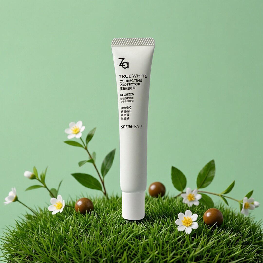 姬芮Za提亮防晒霜SPF36PA++匀透绿修饰泛红35g妆前乳隔离霜防晒乳