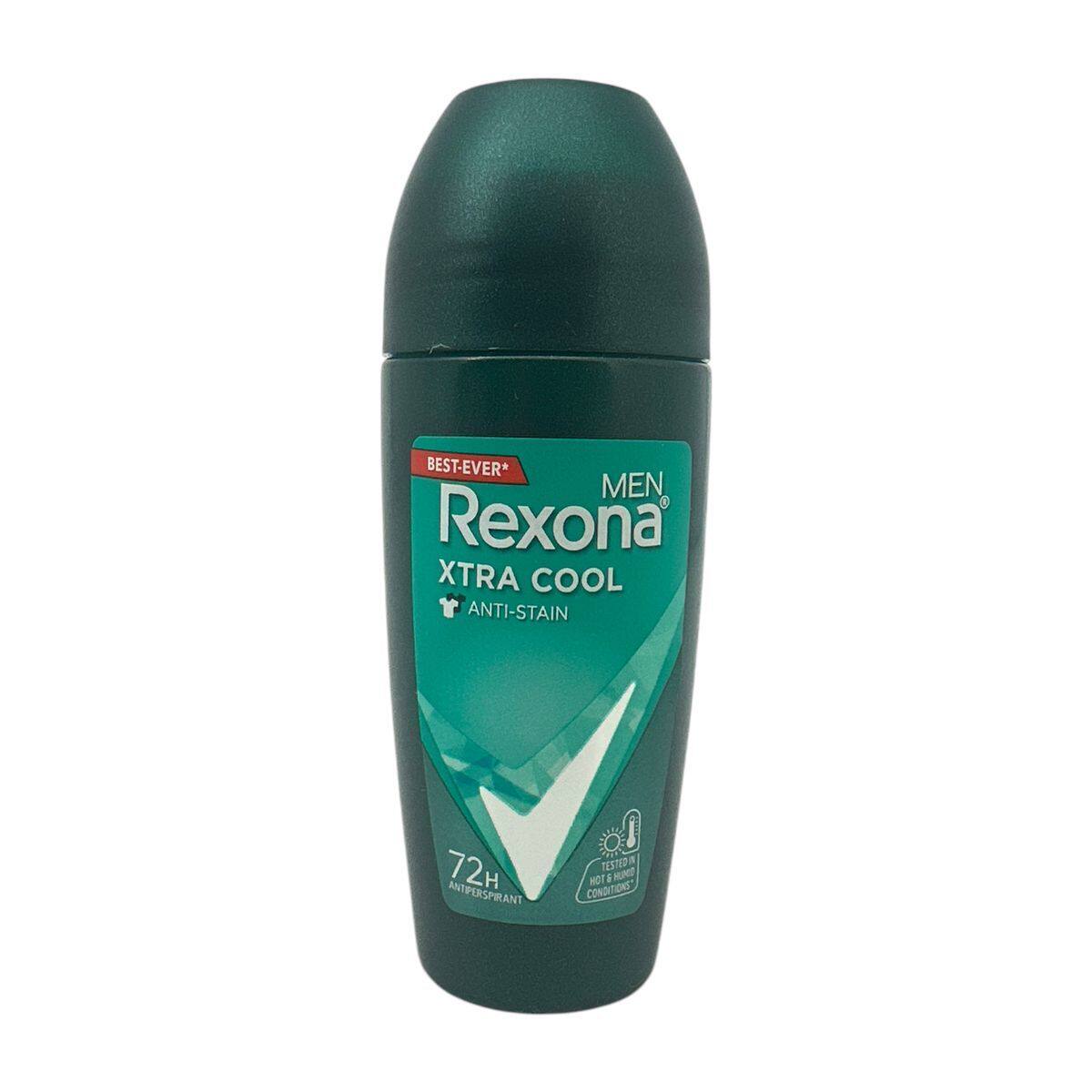 Rexona止汗爽身香体露男士极冻冰感45ml持久清爽滚珠式舒耐夏季版