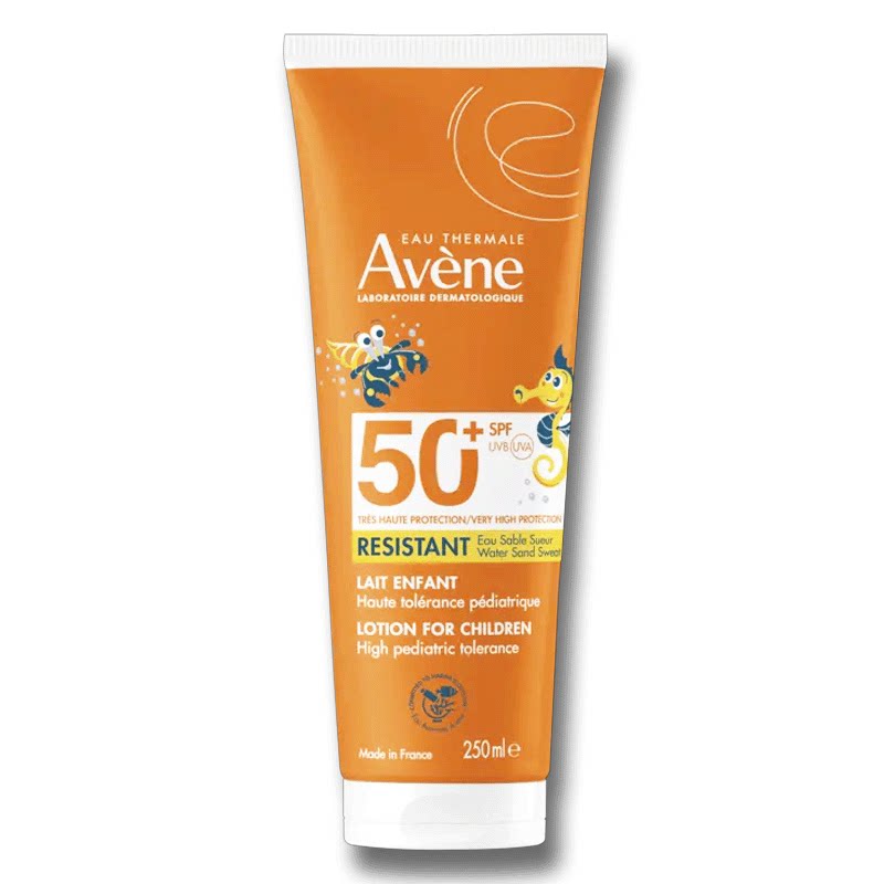 Avene雅漾儿童超强防水防汗防晒乳液SPF50+250ml户外出行游玩旅行