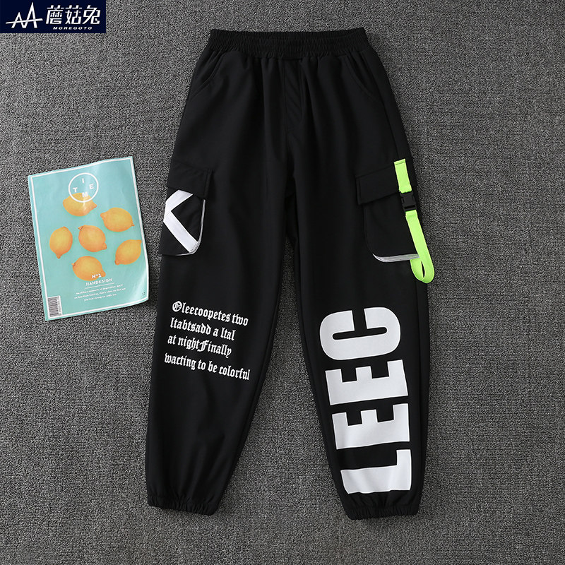 胖男童裤子春秋款宽松加肥加大13一15岁中大童胖男孩工装裤14潮裤