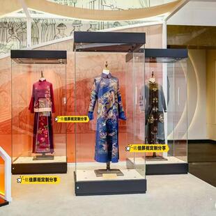 博物馆展柜古董文物字画古装展柜沿墙通柜展厅陈列柜钢化玻璃定制