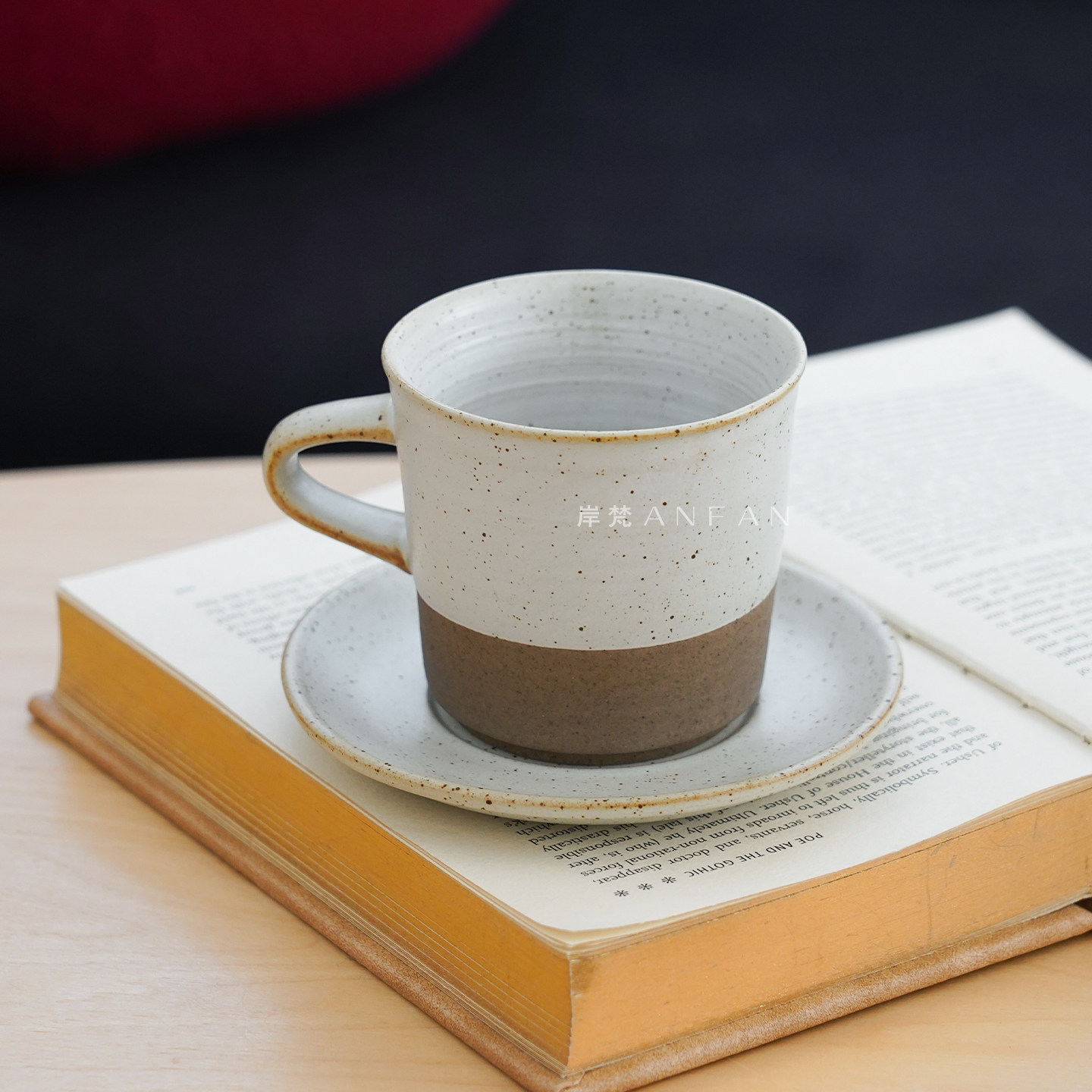 岸梵创意马克杯陶瓷咖啡杯碟套装简约水杯复古手冲拿铁杯早餐杯子,餐饮具,咖啡杯,淘宝优惠券,粉丝福利购,淘宝优惠卷