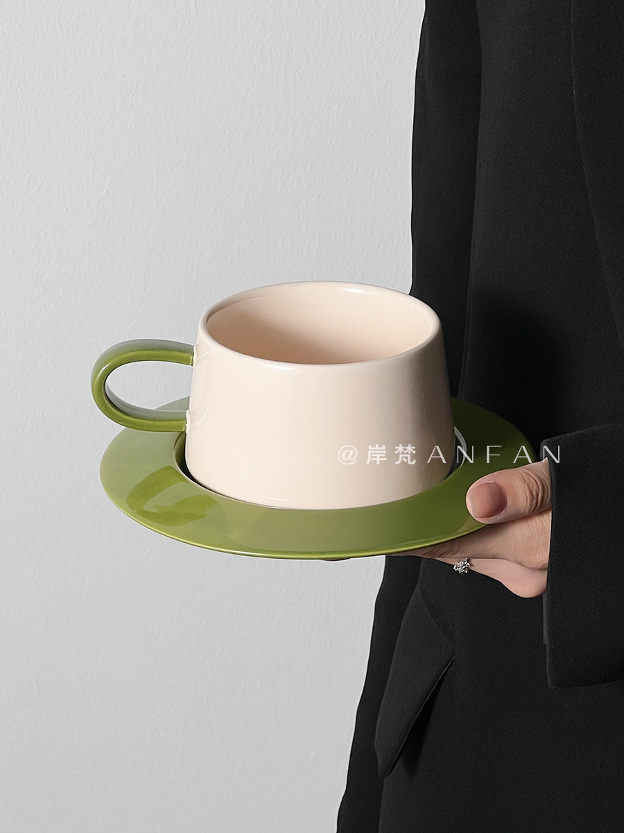 陶瓷杯碟套装简约下午茶马克水杯