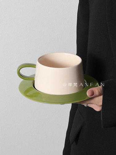 陶瓷杯碟套装简约下午茶马克水杯
