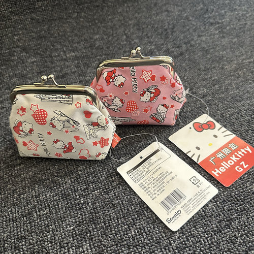 正版哈喽Kitty零钱包中古物品1999年制造收藏品hello kitty三丽鸥