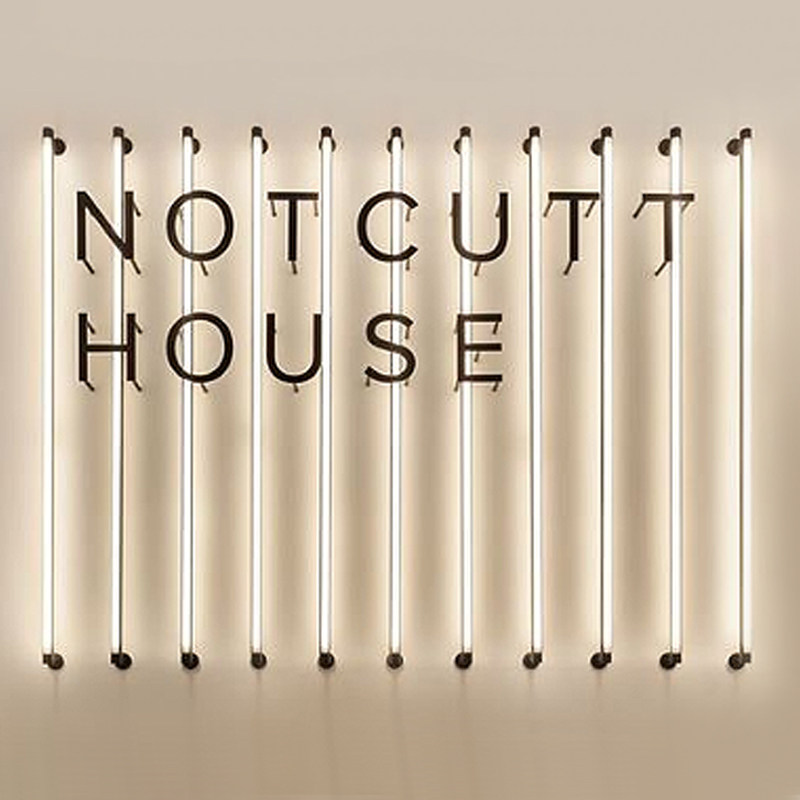 墙壁条形灯管光管招牌装修墙面异形复古loft北欧组合工业风橱窗