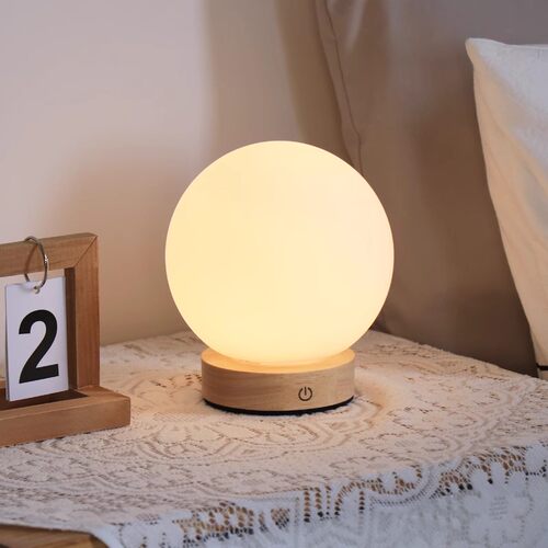 充电台灯圆形无线可插电