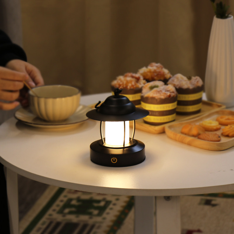 小夜灯悬挂式充电手提宿舍复古氛围灯卧室家用床头迷你台灯睡眠灯