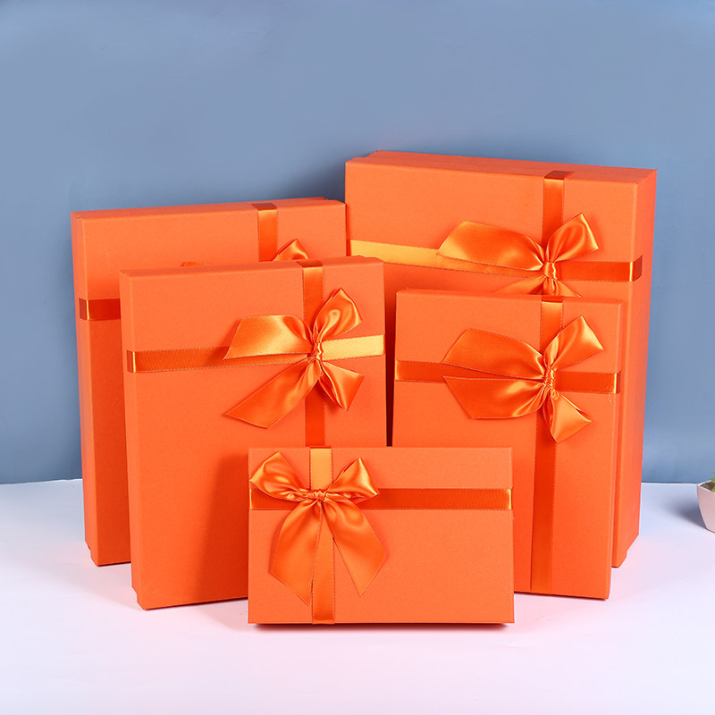 墨绿色长方形简约风围巾包装盒伴手礼品盒空盒精美围巾礼物盒定制