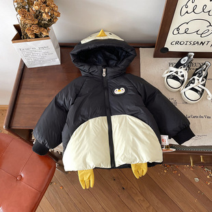 儿童羽绒服2025冬季新款卡通小企鹅男女童羽绒服中小童宝宝羽绒服