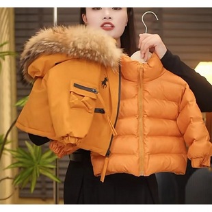 儿童秋冬装三合一羽绒棉服洋气爆款2025新款短款中大童棉衣外套潮