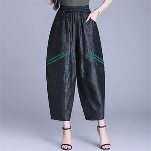 香云纱裤子真品清仓断码捡漏九分裤妈妈真丝桑蚕丝高端女装哈伦裤