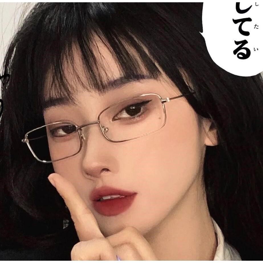 原宿风长方形小框金属太阳眼镜平光近视眼镜框男复古墨镜女韩版潮