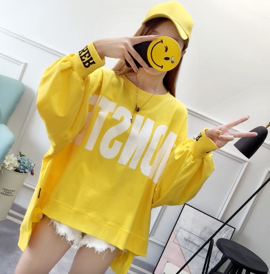 胖mm300斤大码女装薄款奶牛卫衣女宽松春秋韩版学生套头上衣潮240