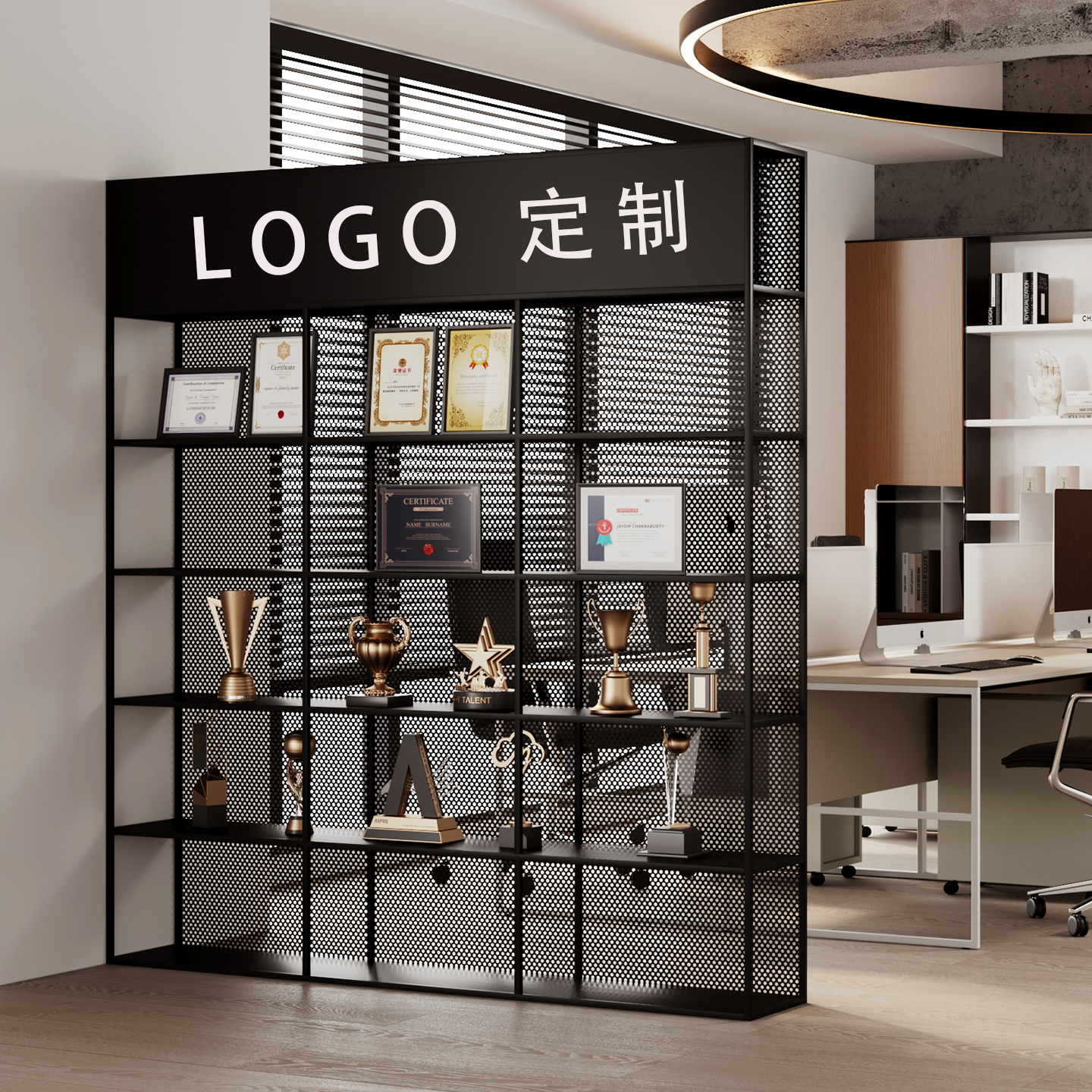 铁艺书架多层置物架办公室展示架