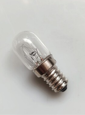 仪器指示灯E14螺口灯泡110V120V8W15W20W25W暖黄光钨丝灯拇指型泡