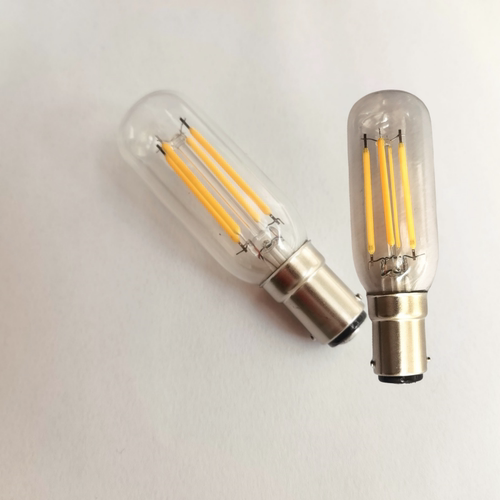 卡口管状灯丝LED灯泡B15 220V4W高亮节能灯缝纫机照明灯泡暖黄光