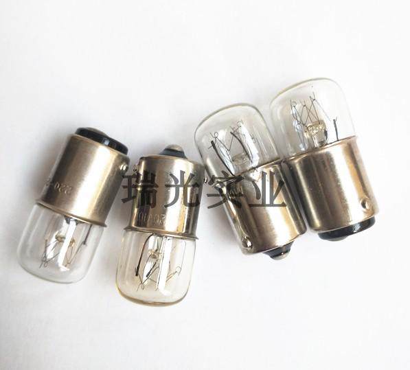 B15卡口灯泡12V24V48V110V220V5W10W卡口小灯泡 平头灯泡 指示灯