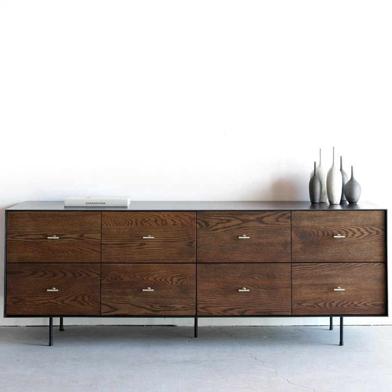 Northern Europe Simplicity originality Side cabinet Iron art solid wood Entrance cabinet a living room customized Bucket cabinet Black Walnut solid wood TV cabinetin the Residential furniture , Cabinet , TV cabinet  category - from Buy2taobao.com to provide professional Taobao agent buy service