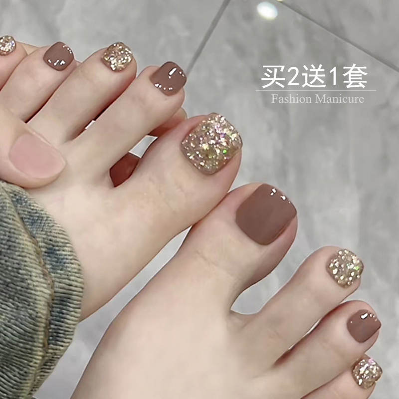 夏日脚指甲贴片成品脚甲片穿戴式假脚甲防水孕妇可用显白脚趾甲贴,彩妆/香水/美妆工具,美甲工具,淘宝优惠券,粉丝福利购,淘宝优惠卷