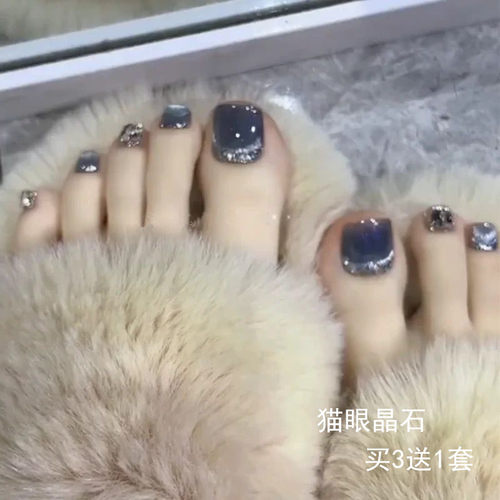 猫眼晶石脚指甲贴片防水