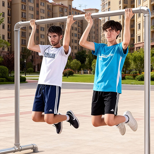 镀锌钢管晾衣架晾衣杆阳台家用落地卧室户外挂衣服简易晒被水管