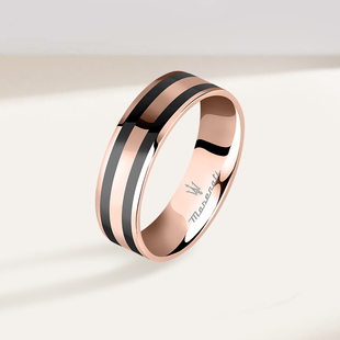 Maserati/玛莎拉蒂玫瑰金戒指男高级感小众轻奢情侣生日礼物
