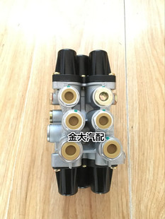 适用于解放J6解放奥威瑞立配套六回路继动阀干燥器多回路单六通阀