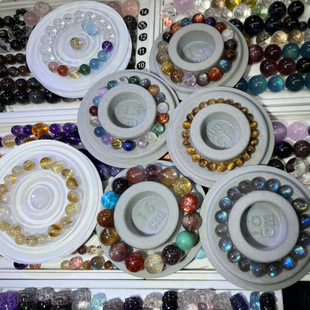 钛晶金发晶黑发晶金太阳灰月光紫锂辉彼得石定制打孔不换