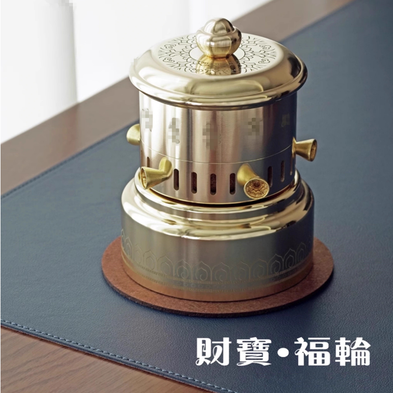 语狮子缩微黄铜电动手自一体摆件