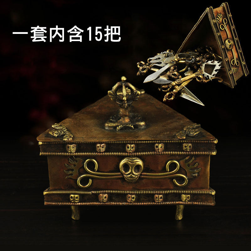 藏式用品法器尼泊尔手工金刚撅金刚杵尼泊尔手工全套装法器15把