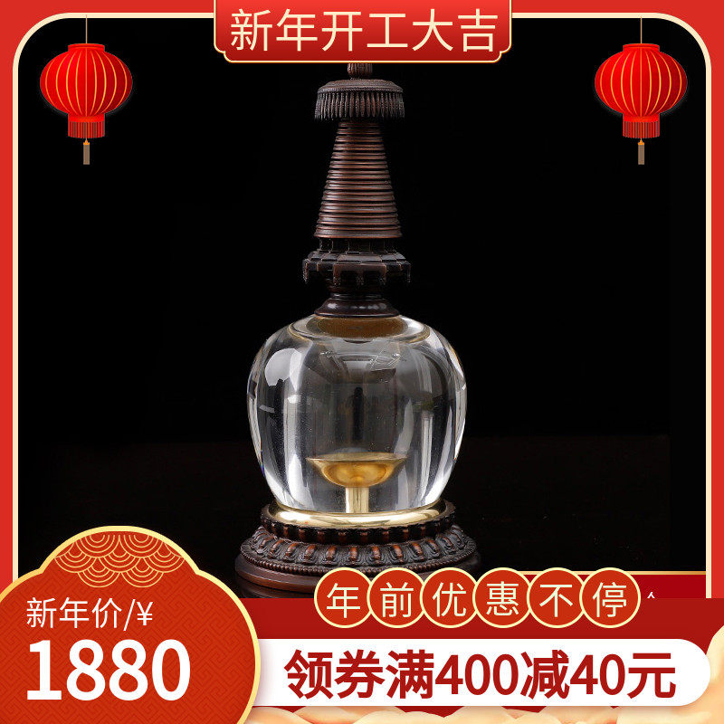 佛堂用品装臧供养舍利子纯铜台湾工艺透明噶当塔摆件