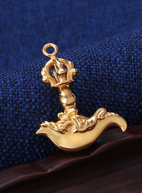 藏式吉祥纯银金刚降魔杵钺刀吊坠