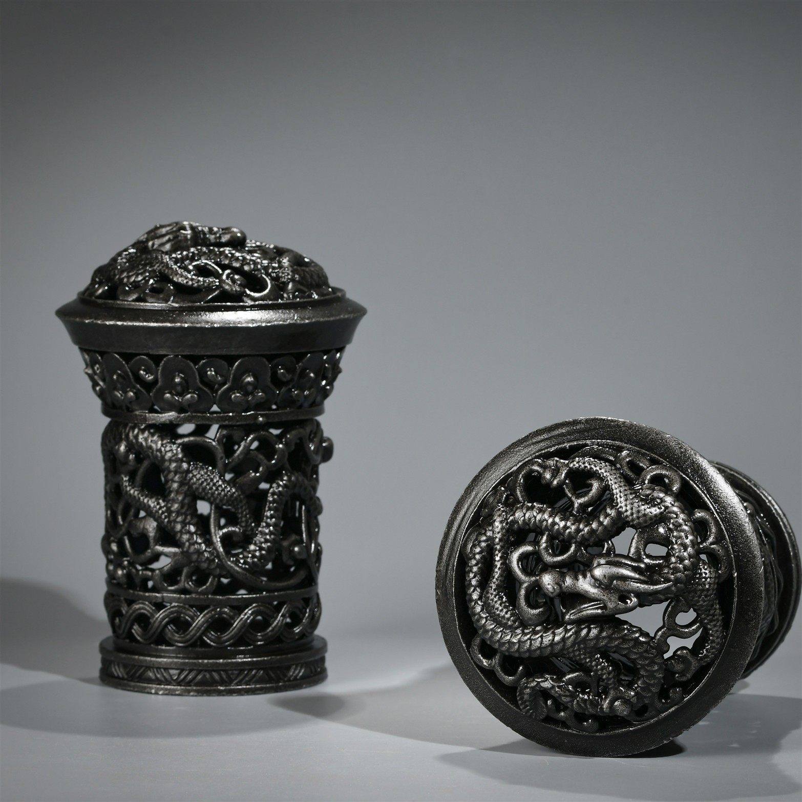 铜合金雕花唐卡轴头装饰画装裱字画挂画卷轴挂件保护头大号唐卡头