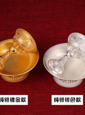 藏式S999足银掐丝护法杯尼泊尔