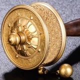 Тибетская домохозяйственная тантра чистая медная рука, чтобы повернуть золотую бронзовую бронзу гуньян Гуаньин