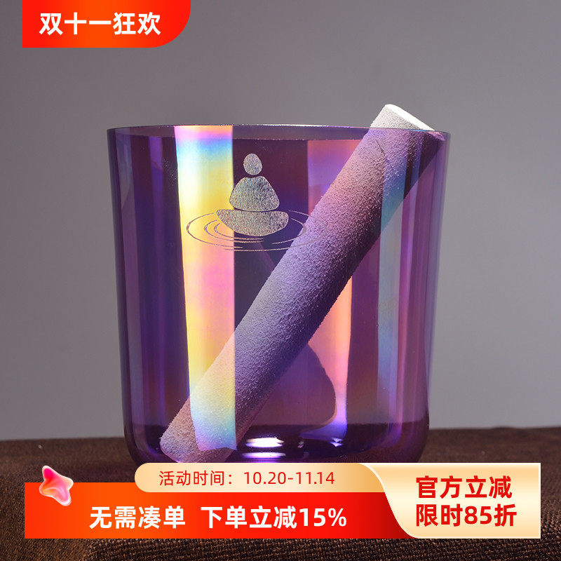 手持圣杯水晶颂钵冰透全透色圣杯采耳瑜伽冥想音疗音乐会演奏乐器