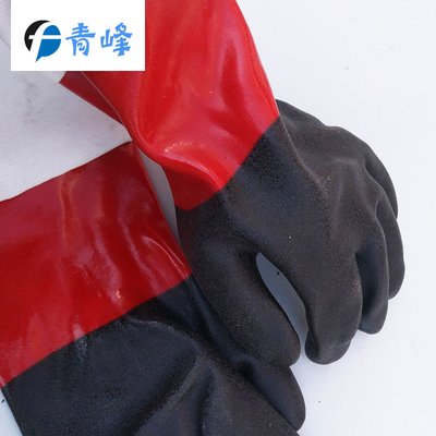 喷砂机专用手套 橡胶帆布合成喷沙手套 袖套口大小可订做