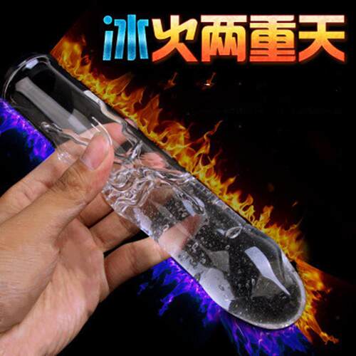 A self-pleasuring toy made of glass for use inside the anus.