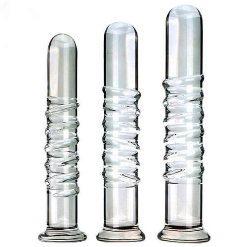 Glass-made femalemasturbation toy fake phallus adult product