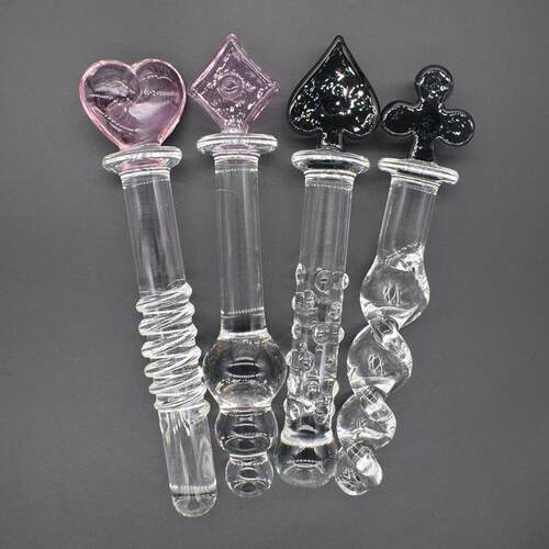 Glass-made femalemasturbation toy fake phallus adult product